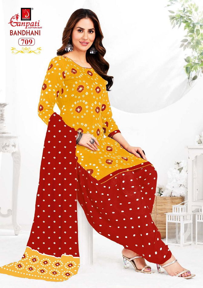 Bandhani Vol 7 By Ganpati Bandhani Printed Cotton Readymade Dress  Orders In India